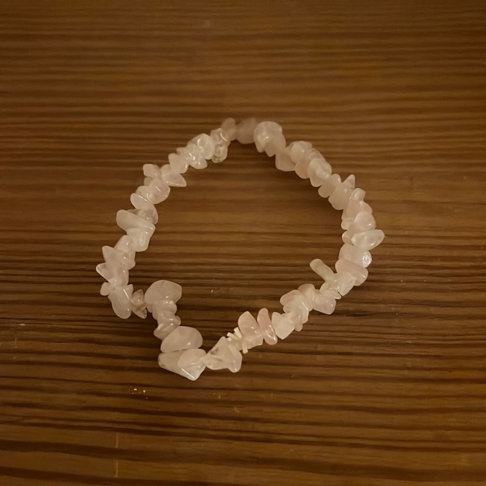 Jagged rose quartz bracelet